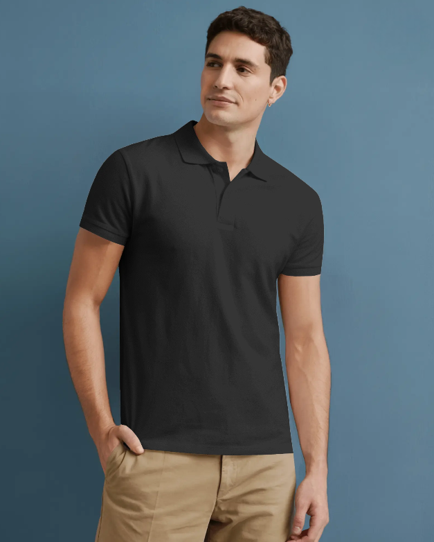 Men's Black Polo T-shirt