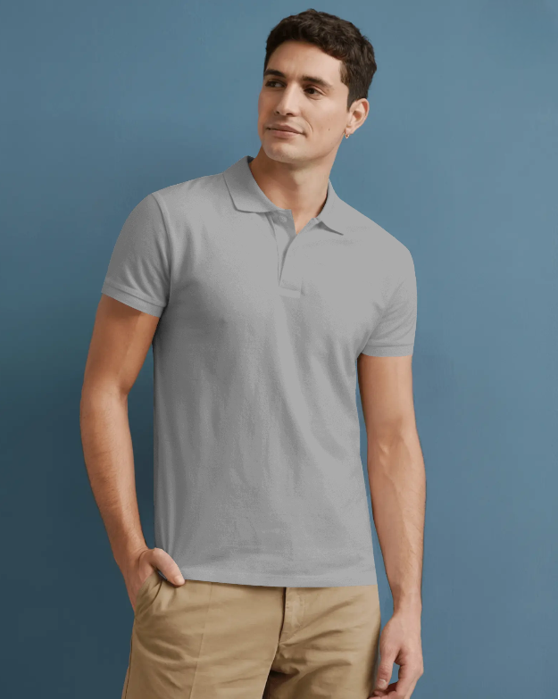 Men's Grey Polo T-shirt