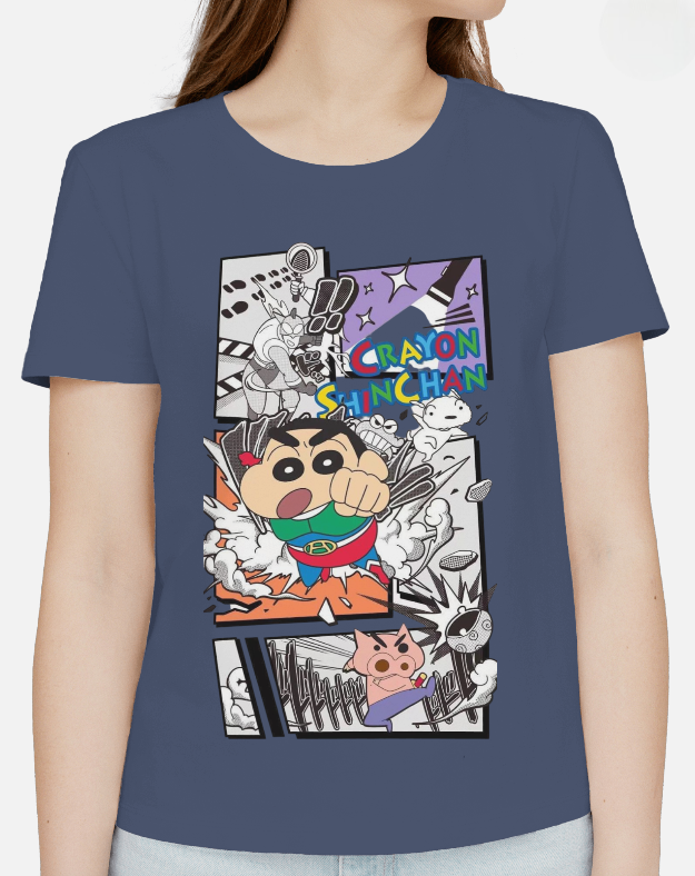 Women Shinchan Oversized T-Shirt