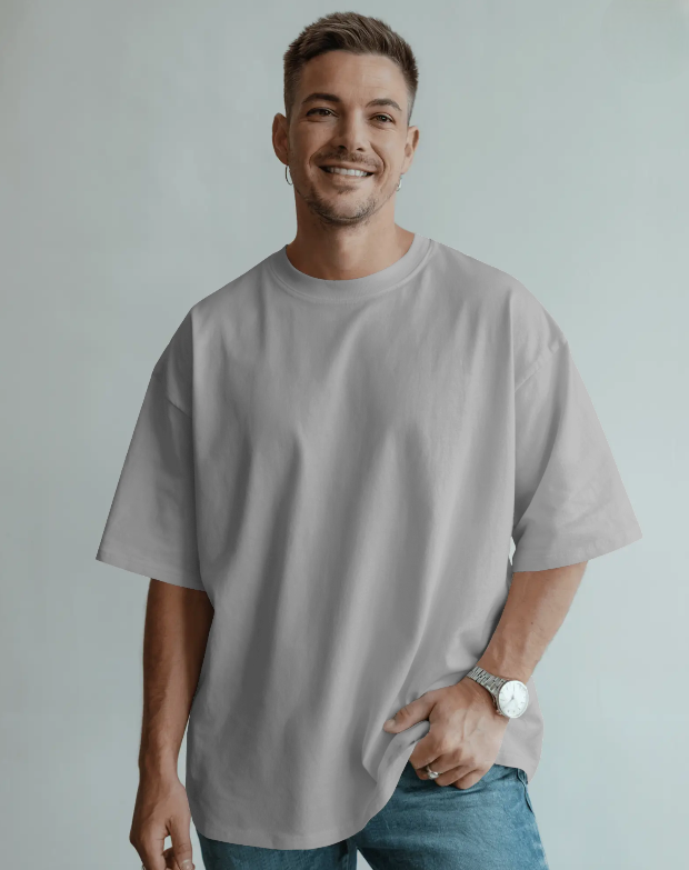 Men's Grey Oversized T-Shirt