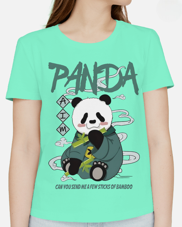 Women Panda Oversized T-Shirt