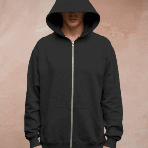 Men's Black Zip Hoodie