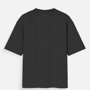 Men's Black Graphic Printed Oversized T-Shirt