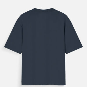 Men's Graphic Printed Navy Blue Oversized T-Shirt
