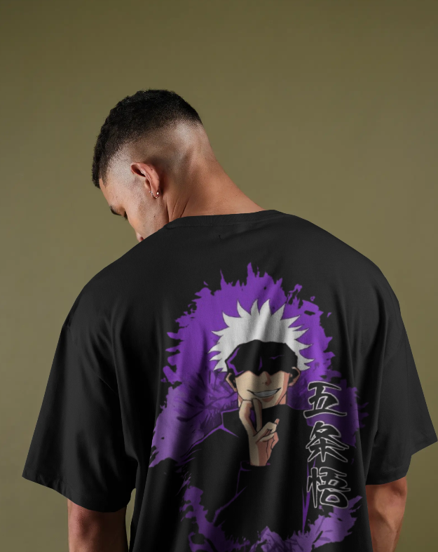 Men's Black Gojo Oversized T-Shirt