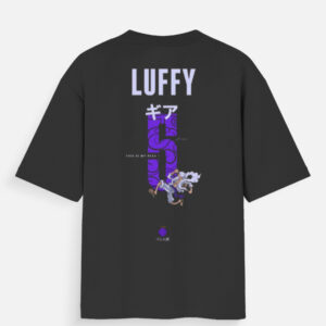 Men's Black Luffy Oversized T-Shirt