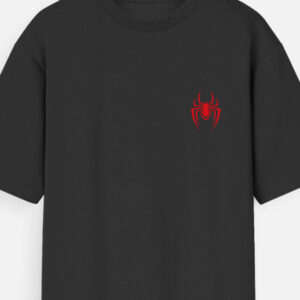 Men's Black Spider Man Oversized T-Shirt