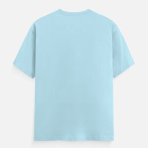 Mens Blue Oversized Graphic Printed T-shirt